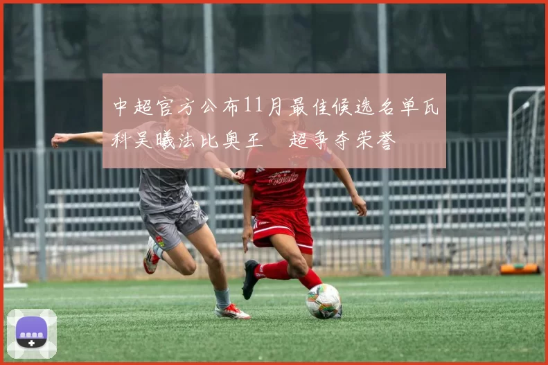 中超官方公布11月最佳候选名单瓦科吴曦法比奥王燊超争夺荣誉